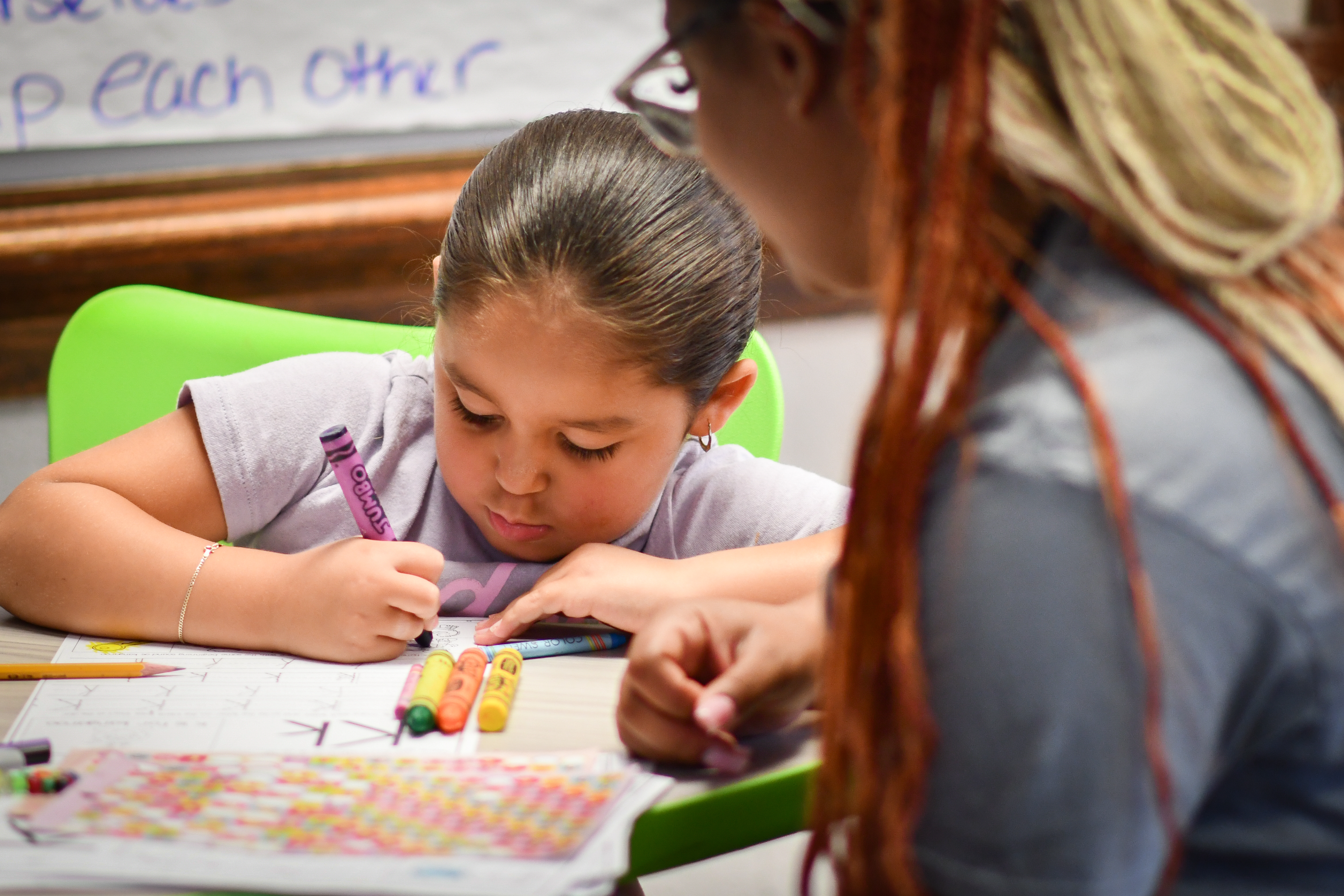 Smiling girls in the Horizons program